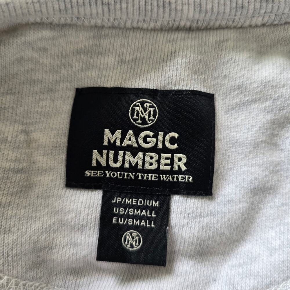 Magic Number Men's See you in the water Embroidered Sweatshirt Light Gray Size S - Picture 4 of 7